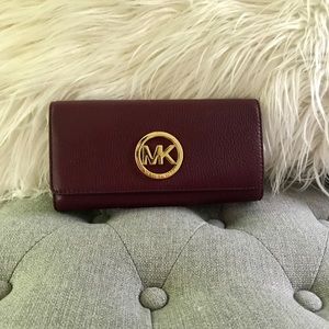 Burgundy Michael Kors wallet